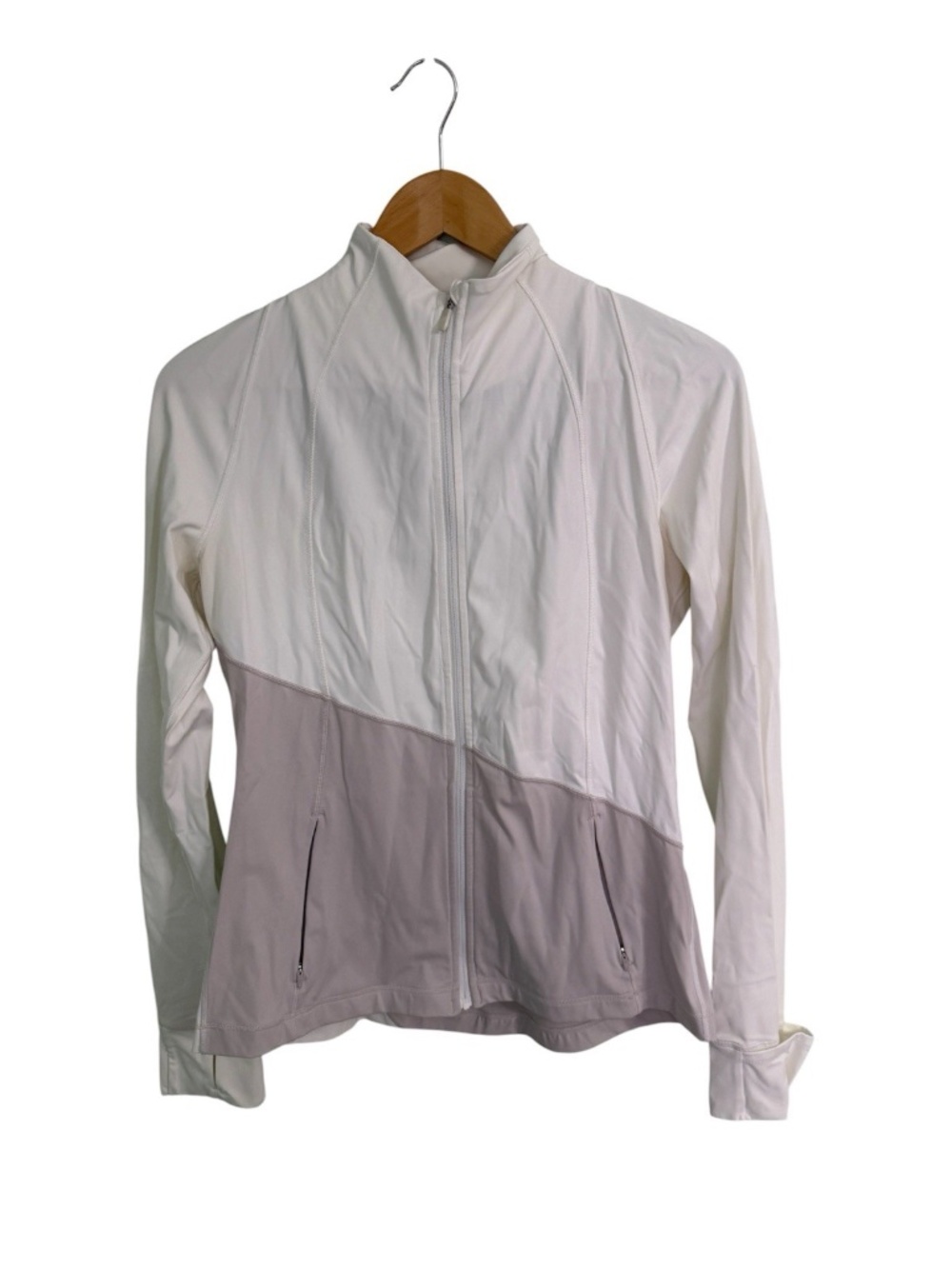 Lululemon Define Jacket Asym in White and Light Chrome Size 10